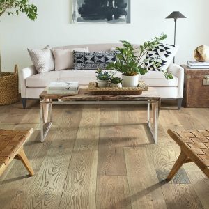 Sofa and coffee table on floor | Kirkland's Flooring